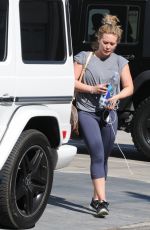 HILARY DUFF Leaves a Gym in Los Angeles 10/08/2016