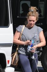 HILARY DUFF Leaves a Gym in Los Angeles 10/08/2016