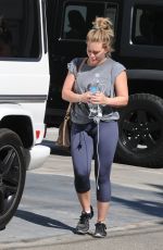 HILARY DUFF Leaves a Gym in Los Angeles 10/08/2016