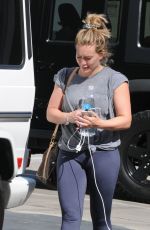 HILARY DUFF Leaves a Gym in Los Angeles 10/08/2016
