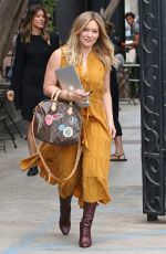 HILARY DUFF Leaves a Hair Salon in Los Angeles 10/27/2016