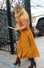 HILARY DUFF Leaves a Hair Salon in Los Angeles 10/27/2016