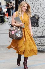 HILARY DUFF Leaves a Hair Salon in Los Angeles 10/27/2016