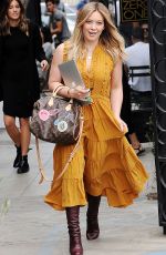 HILARY DUFF Leaves a Hair Salon in Los Angeles 10/27/2016