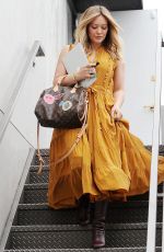 HILARY DUFF Leaves a Hair Salon in Los Angeles 10/27/2016