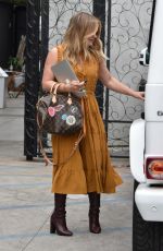 HILARY DUFF Leaves a Hair Salon in Los Angeles 10/27/2016