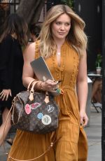 HILARY DUFF Leaves a Hair Salon in Los Angeles 10/27/2016
