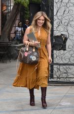 HILARY DUFF Leaves a Hair Salon in Los Angeles 10/27/2016