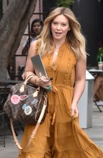 HILARY DUFF Leaves a Hair Salon in Los Angeles 10/27/2016
