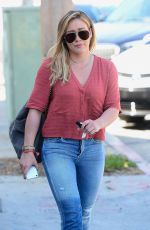 HILARY DUFF Out and About in Los Angeles 10/19/2016