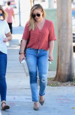 HILARY DUFF Out and About in Los Angeles 10/19/2016