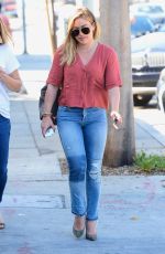 HILARY DUFF Out and About in Los Angeles 10/19/2016