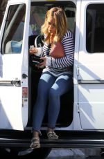 HILARY DUFF Out for Breakfast in Studio City 10/15/2016