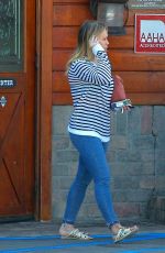 HILARY DUFF Out for Breakfast in Studio City 10/15/2016