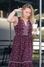 HILARY DUFF Out for Coffee in Studio City 10/19/2016