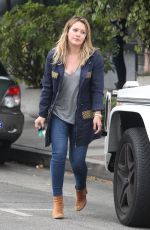 HILARY DUFF Out Shopping in Studio City 10/23/2016