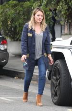 HILARY DUFF Out Shopping in Studio City 10/23/2016