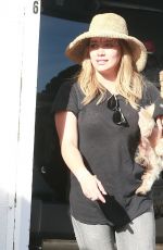 HILARY DUFF Out with Her Dog in west hollywood 10/09/2016