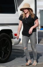 HILARY DUFF Out with Her Dog in west hollywood 10/09/2016