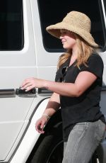 HILARY DUFF Out with Her Dog in west hollywood 10/09/2016