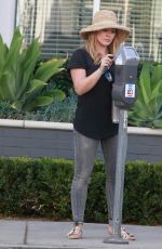 HILARY DUFF Out with Her Dog in west hollywood 10/09/2016