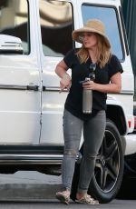 HILARY DUFF Out with Her Dog in west hollywood 10/09/2016