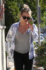 HILARY DUFF Walks Her Dogs Out in West Hollywood 10/20/2016