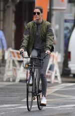 HILARY RHODA Riding a Bike Out in New York 10/08/2016