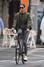 HILARY RHODA Riding a Bike Out in New York 10/08/2016