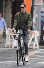 HILARY RHODA Riding a Bike Out in New York 10/08/2016