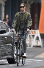 HILARY RHODA Riding a Bike Out in New York 10/08/2016