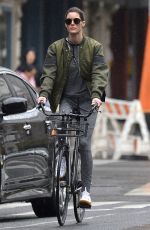 HILARY RHODA Riding a Bike Out in New York 10/08/2016