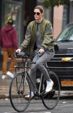 HILARY RHODA Riding a Bike Out in New York 10/08/2016