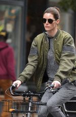 HILARY RHODA Riding a Bike Out in New York 10/08/2016
