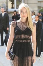 DAKOTA FANNING at Valentino Fashion Show at Paris Fashion Week 10/02/2016