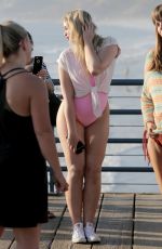 ISKRA LAWRENCE in Bikini on the Set of a Photoshoot in Santa Monica 10/20/2016