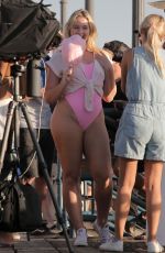 ISKRA LAWRENCE in Bikini on the Set of a Photoshoot in Santa Monica 10/20/2016
