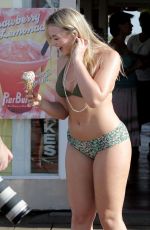 ISKRA LAWRENCE in Bikini on the Set of a Photoshoot in Santa Monica 10/20/2016