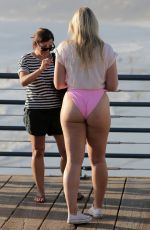 ISKRA LAWRENCE in Bikini on the Set of a Photoshoot in Santa Monica 10/20/2016