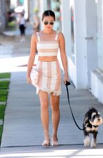 JAMIE CHUNG Walks Her Dog Out in West Hollywood 10/21/2016