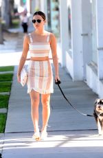 JAMIE CHUNG Walks Her Dog Out in West Hollywood 10/21/2016