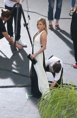 JENNIFER ANISTON on Set of a Smart Water Photoshoot in Los Angeles 10/18/2016