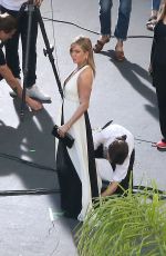 JENNIFER ANISTON on Set of a Smart Water Photoshoot in Los Angeles 10/18/2016