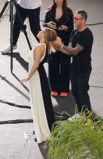 JENNIFER ANISTON on Set of a Smart Water Photoshoot in Los Angeles 10/18/2016