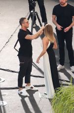 JENNIFER ANISTON on Set of a Smart Water Photoshoot in Los Angeles 10/18/2016