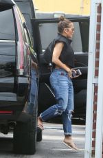 JENNIFER LOPEZ in Flip-flops Arrives at Recording Studio in Miami 10/30/2016