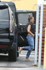 JENNIFER LOPEZ in Flip-flops Arrives at Recording Studio in Miami 10/30/2016