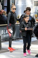 JENNIFER LOPEZ in Tights Out Shopping in New York 10/15/2016