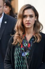 JESSICA ALBA Out for Dinner at Breizh Cafe in Paris 10/02/2016