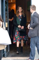 JESSICA ALBA Out for Dinner at Breizh Cafe in Paris 10/02/2016